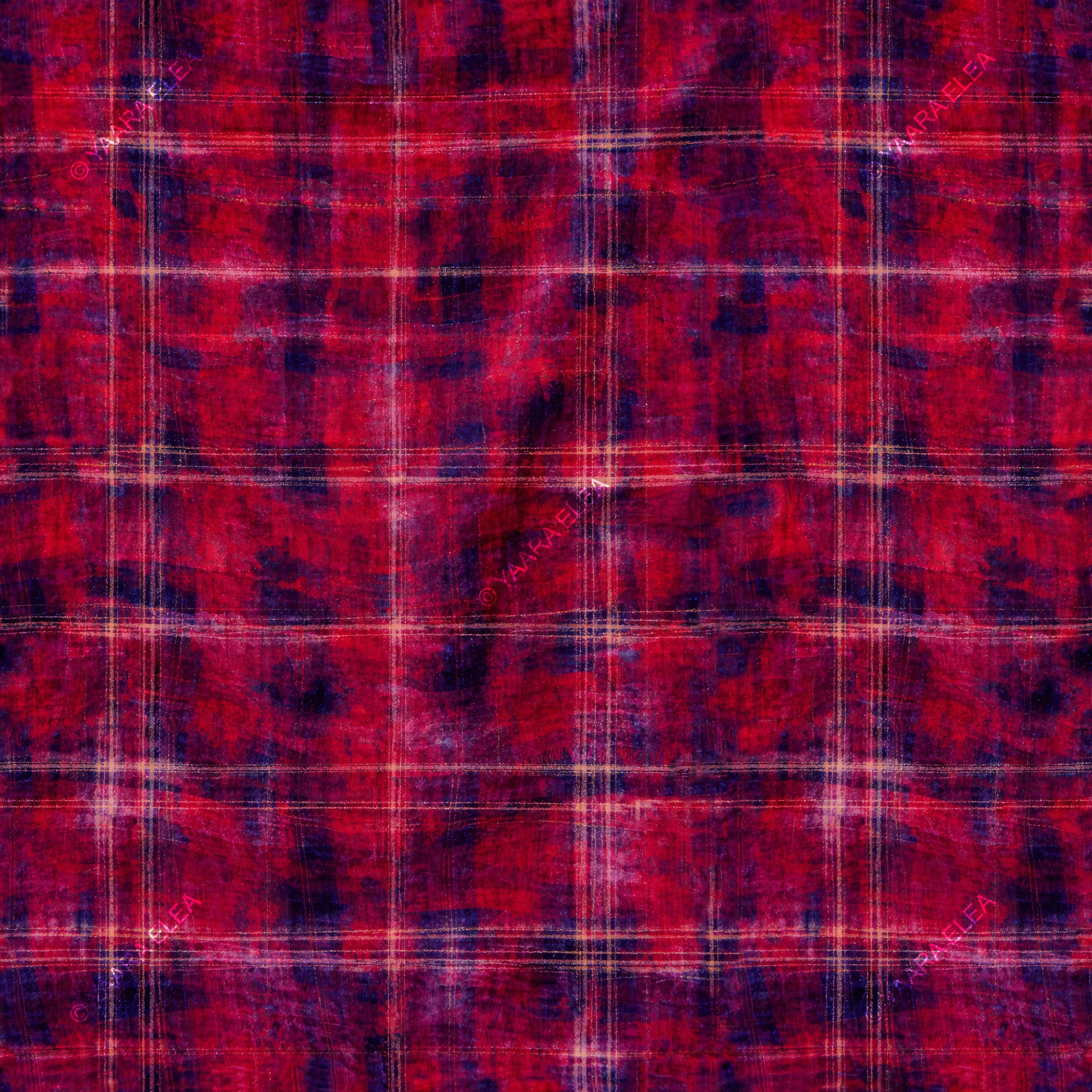 ALYRA – Distorted Tartan Textile Print
