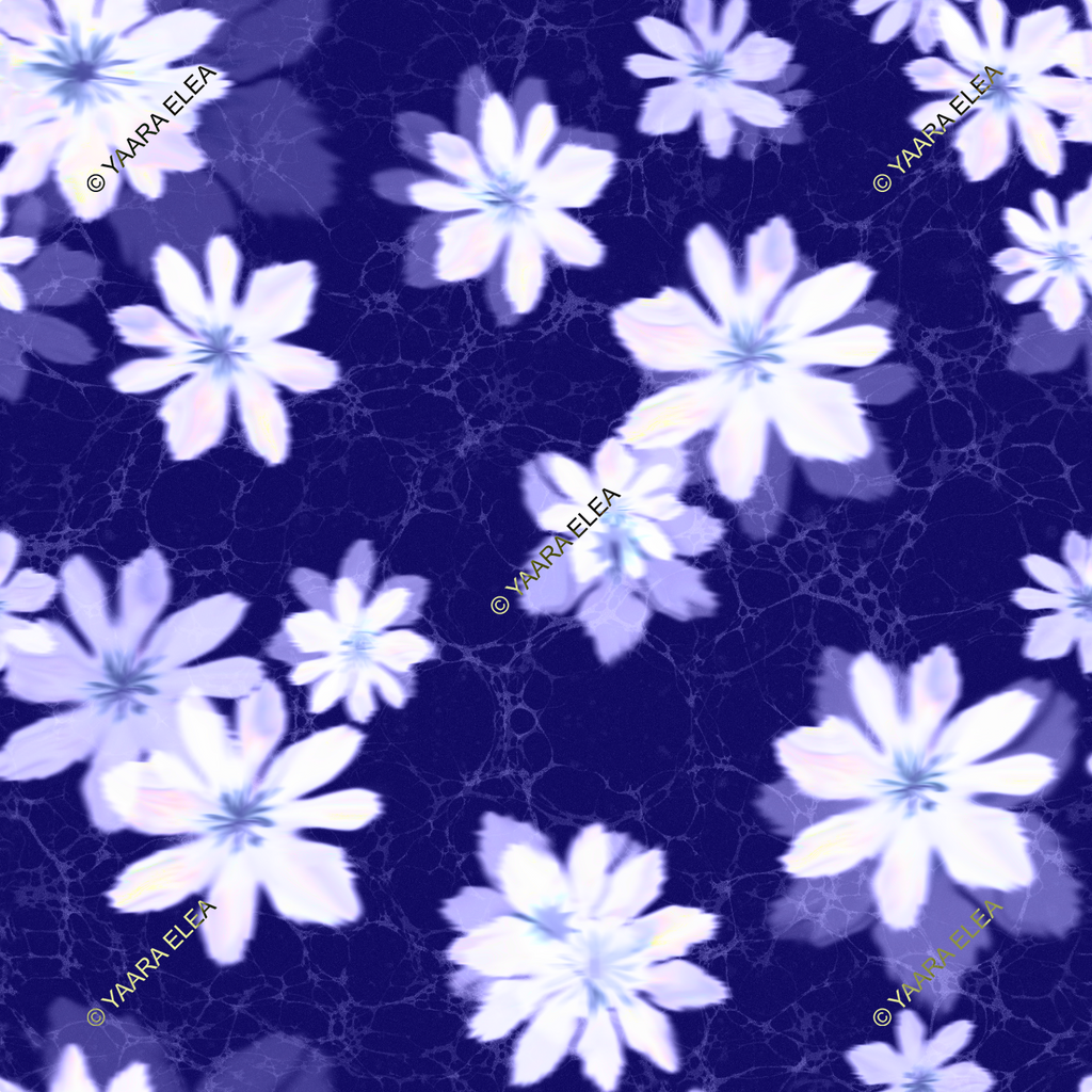 PALEMA – Midnight Bloom Mist Textile Print