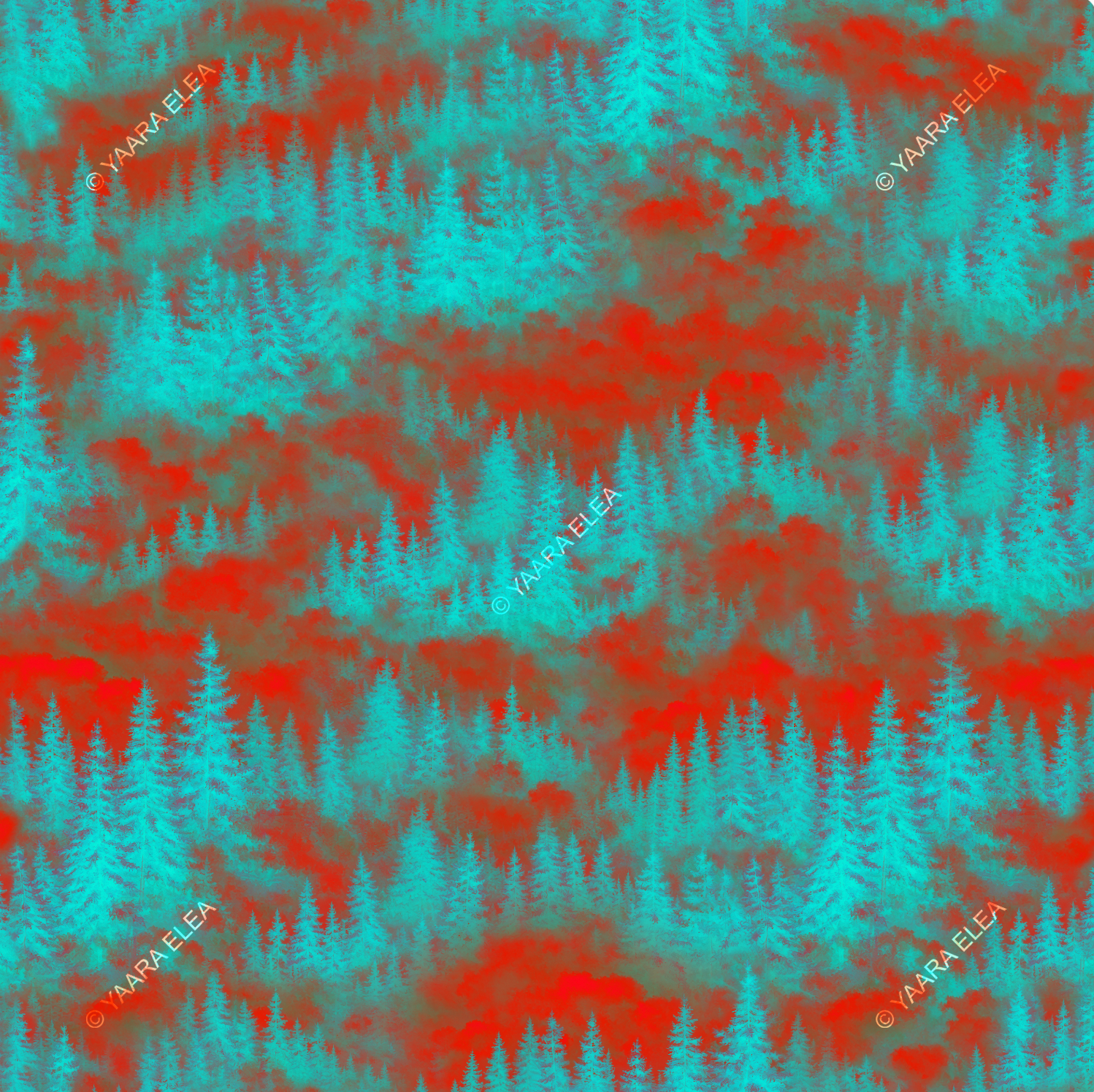 VEVRAE – Neon Forest Atmosphere Print