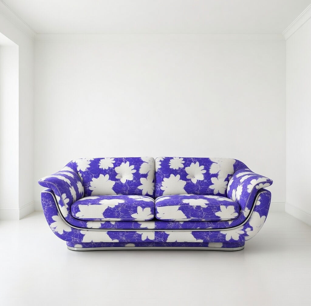 PELITHRA – Electric Bloom Contrast Textile Print