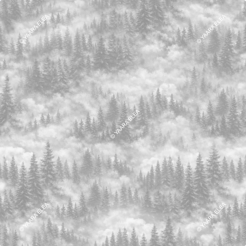 LIORÉN – Soft Fog Forest Print