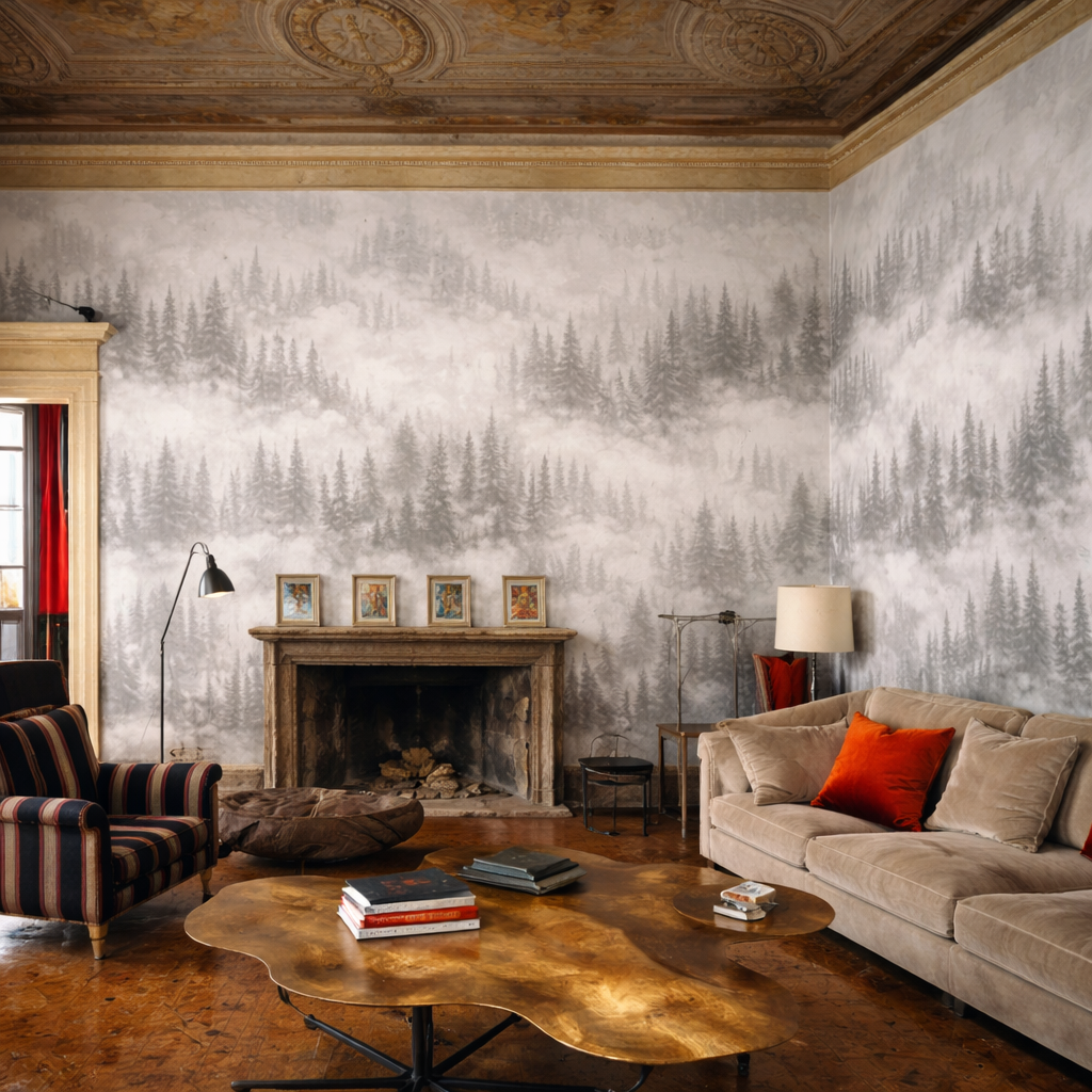 LIORÉN – Soft Fog Forest Print